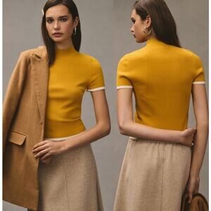 Anthropologie Mustard Yellow Blouse